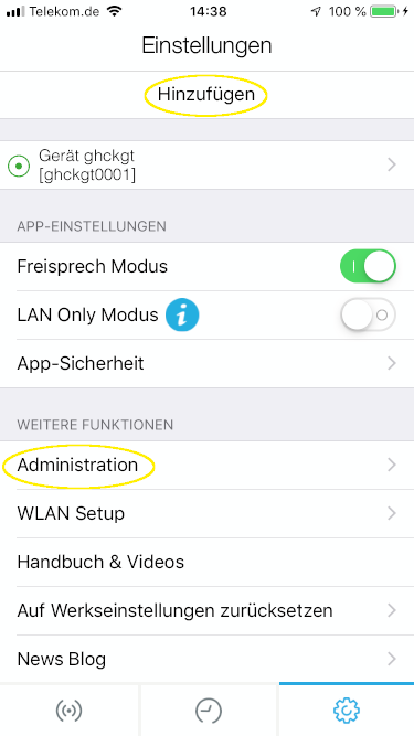 01 Einstellungen