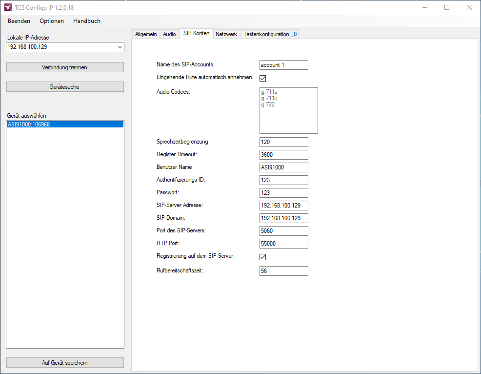 TcsSipSetup